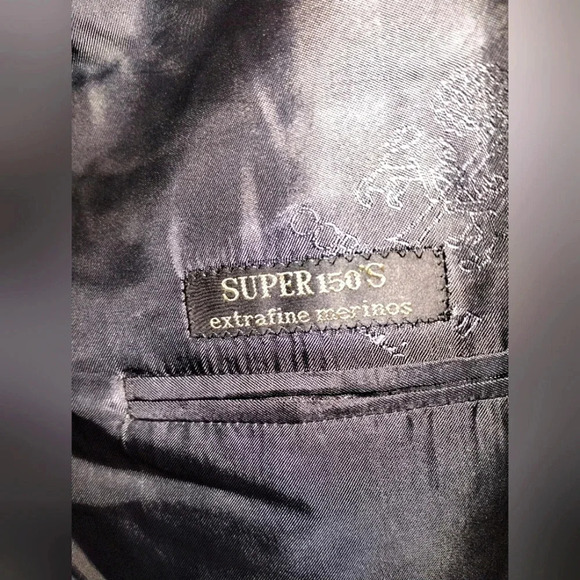 Corneliani S150's Wool Gray Pinstripe Suit Jacket size‎ 52R Italy Evening Event - Picture 5 of 9